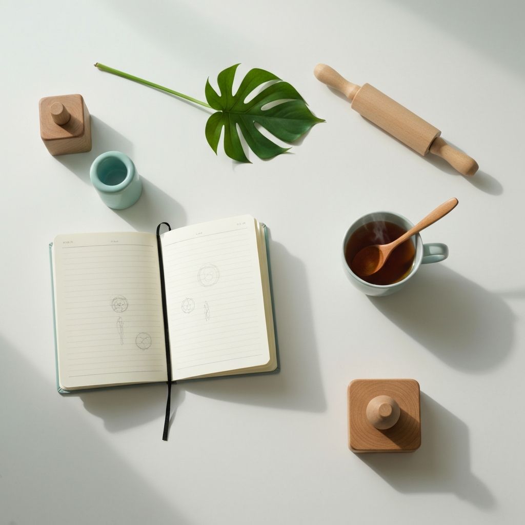 Everyday lifestyle items arrangement